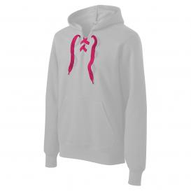 Sport-Tek LACE Sweatshirt Laces - Pink Raspberry/White