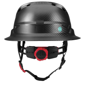 LIFT Safety HRXF-25CKC2 RADIX Full Brim Vented Safety Helmet w/Twiceme - Ratchet Suspension - Carbon Fiber