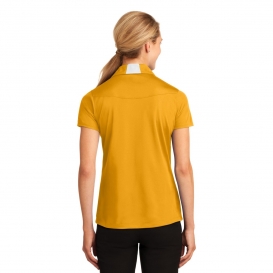 Sport-Tek LST655 Ladies Side Blocked Micropique Sport-Wick Polo Shirt - Gold/White