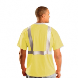 OccuNomix LUX-SSTPC2 Premium Type R Class 2 Mesh Safety T-Shirt - Yellow/Lime