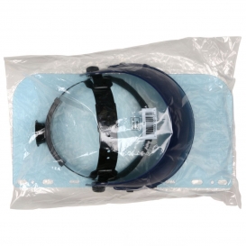 MCR Safety 103560 Combo Kit - Ratchet Headgear + Clear Polycarbonate Face Shield - 0.060 Thickness