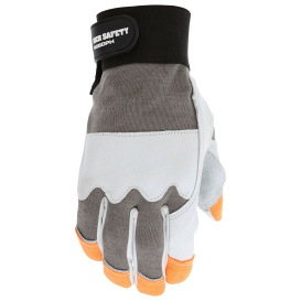 MCR Safety 906DPH Mechanics Grain Goatskin Leather Gloves - Cowhide Double Palm