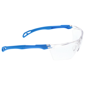 MCR Safety DM3MD10AF Dominator DM3-MD Safety Glasses - Blue/Clear Frame - Clear UV-AF Anti-Fog Lens