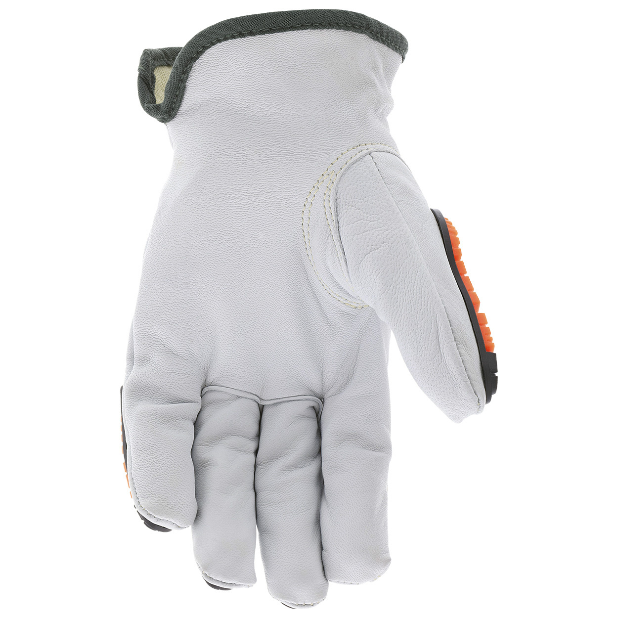 MCR Safety PD4971 Predators Mechanics Goatskin Leather Gloves - TPR Padded Back