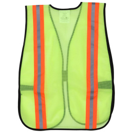 MCR Safety V200R Non ANSI Two-Tone Mesh Safety Vest - Yellow/Lime