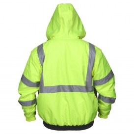 MCR Safety VBBQCL3L Luminator Type R Class 3 Value Bomber Jacket - Yellow/Lime