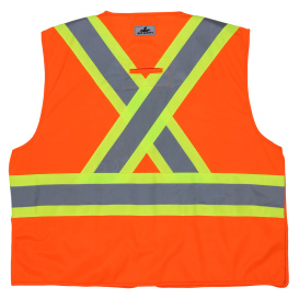 MCR Safety WCCS2BO Type R Class 2 Luminator Breakaway X-Back Safety Vest - Orange