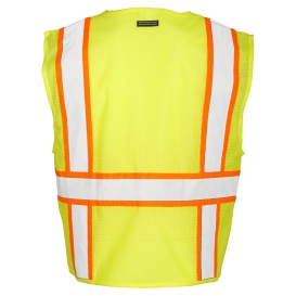 Kishigo 1163 Solid Front Mesh Back Safety Vest - Yellow/Lime