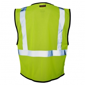 Kishigo 1547-5P Zipper Mesh Safety Vest - Pack of 5 - Yellow/Lime