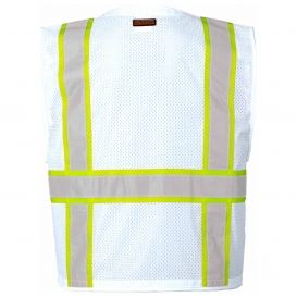 Kishigo B105 Enhanced Visibility Multi-Pocket Mesh Vest - White
