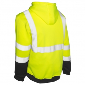Kishigo JS102 Full Zip Hoodie Sweatshirt - Yellow/Lime