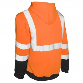 Kishigo JS103 Full Zip Hoodie Sweatshirt - Orange