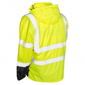 Kishigo RWJ102 Storm Cover Rain Jacket - Yellow/Lime
