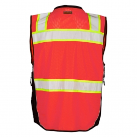 Kishigo S5702 Black Series Surveyor Safety Vest - Fluorescent Red