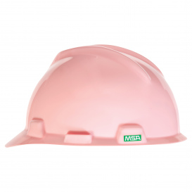 MSA 10057419 V-Gard Cap Style Hard Hat - 1-Touch Suspension - Pink