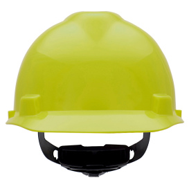 MSA 10061512 V-Gard Cap Style Hard Hat - Fas-Trac III Suspension - Hi-Viz Yellow/Green