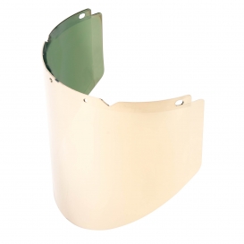 MSA 10115850 V-Gard Molded Visor - Green Tint w/ Reflective Coating