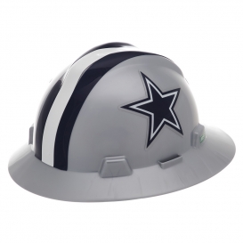 MSA 10194750 V-Gard NFL Full Brim Hard Hat - Dallas Cowboys