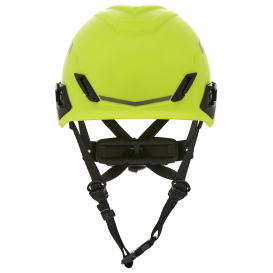 MSA 10194788 V-Gard H1 Trivent Safety Helmet - Fas-Trac Suspension - Hi-Viz Yellow/Green