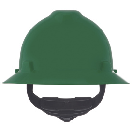 MSA 475370 V-Gard Full Brim Hard Hat - Fas-Trac Suspension - Green