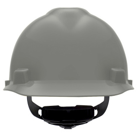 MSA 495855 V-Gard Cap Style Hard Hat - Fas-Trac III Suspension - Silver