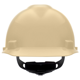 MSA 495856 V-Gard Cap Style Hard Hat - Fas-Trac III Suspension - Light Buff