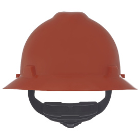 MSA 496075 V-Gard Full Brim Hard Hat - Fas-Trac Suspension - Orange