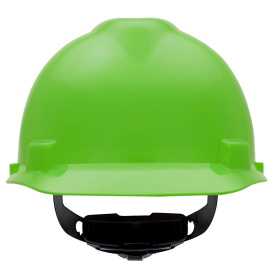 MSA 815565 V-Gard Cap Style Hard Hat - Fas-Trac III Suspension - Bright Lime Green