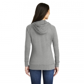 New Era LNEA122 Ladies Sueded Cotton Full-Zip Hoodie - Shadow Grey Heather