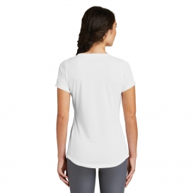 New Era LNEA200 Ladies Series Performance Scoop Tee - White Solid