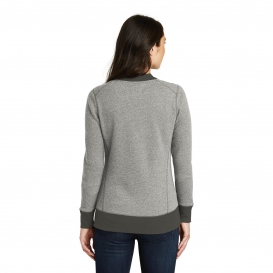 New Era LNEA503 Ladies French Terry Baseball Full-Zip - Light Graphite Twist/Graphite