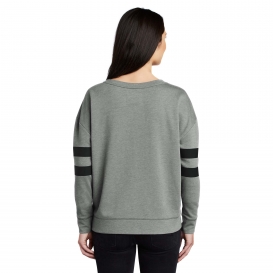 New Era LNEA513 Ladies Tri-Blend Fleece Varsity Crew - Shadow Grey Heather