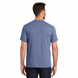 New Era NEA100 Heritage Blend Crew Tee - Dark Royal Twist