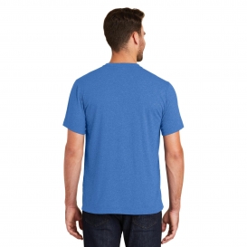 New Era NEA100 Heritage Blend Crew Tee - Royal Heather
