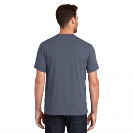 New Era NEA100 Heritage Blend Crew Tee - True Navy Heather