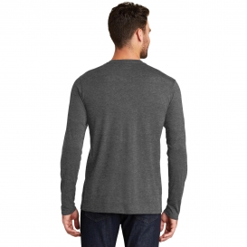 New Era NEA102 Heritage Blend Long Sleeve Crew Tee - Black Heather