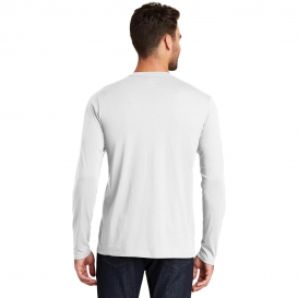 New Era NEA102 Heritage Blend Long Sleeve Crew Tee - White