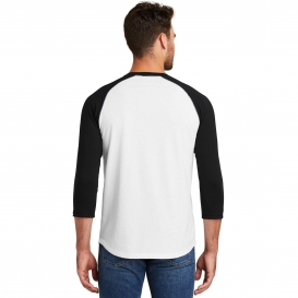 New Era NEA104 Heritage Blend 3/4-Sleeve Baseball Raglan Tee - Black/White