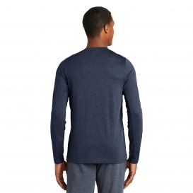 New Era NEA201 Series Performance Long Sleeve Crew Tee - True Navy