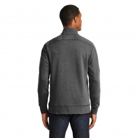 New Era NEA512 Tri-Blend Fleece 1/4-Zip Pullover - Black Heather