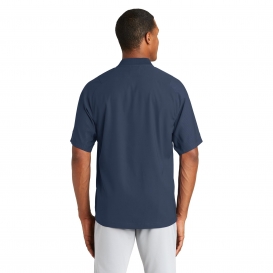 New Era NEA600 Cage Short Sleeve 1/4-Zip Jacket - True Navy