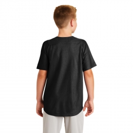 New Era YNEA220 Youth Diamond Era Full-Button Jersey - Black