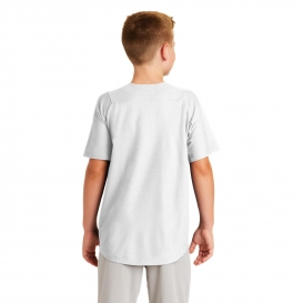 New Era YNEA220 Youth Diamond Era Full-Button Jersey - White