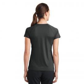 Nike 838960 Ladies Dri-FIT Stretch Woven V-Neck Top - Black/Black