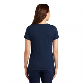 Nike NKBQ5234 Ladies Dri-FIT Cotton/Poly Scoop Neck Tee - College Navy