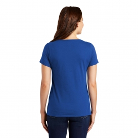 Nike NKBQ5234 Ladies Dri-FIT Cotton/Poly Scoop Neck Tee - Rush Blue