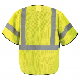 OccuNomix ECO-GCZ3 Type R Class 3 Value Mesh Safety Vest with Zipper - Yellow/Lime
