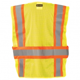 OccuNomix LUX-SC2TB Type R Class 2 Expandable Breakaway Mesh Safety Vest - Yellow/Lime