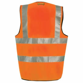 OccuNomix LUX-SSFULLG Type R Class 2 Premium Solid Dual Stripe Safety Vest - Orange