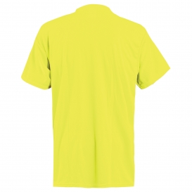 OccuNomix LUX-XSSPB Wicking Birdseye Safety T-Shirt - Yellow/Lime